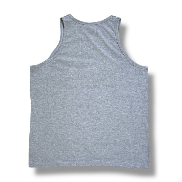 Vintage 90s Belize Sailboat Tank Top Gray Embroidered Cool Souvenir Unisex Large - Picture 3 of 10